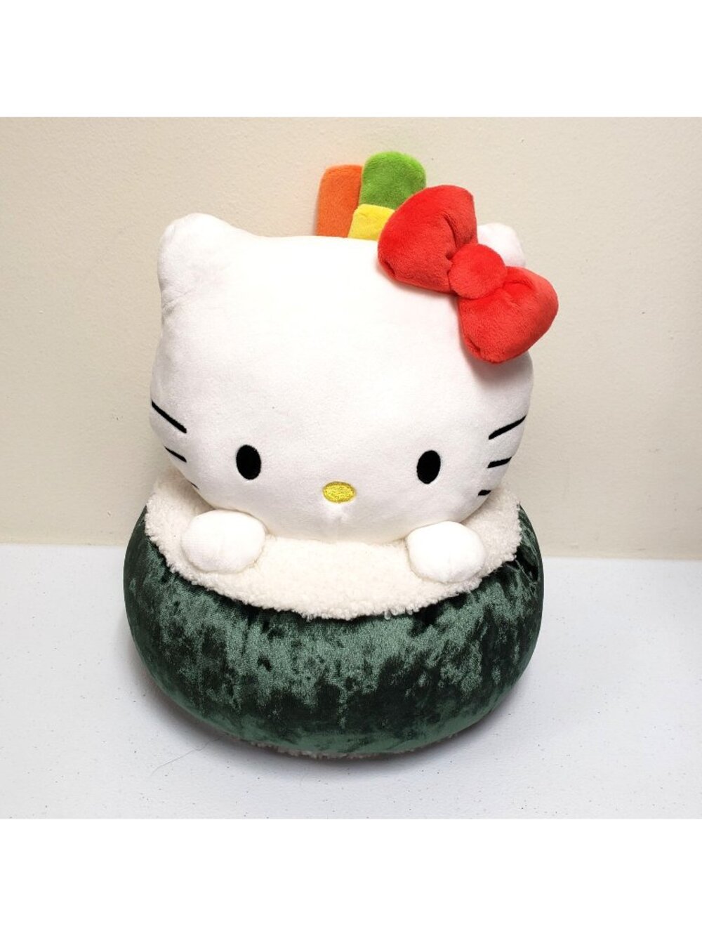 Hello Kitty Sushi Roll Plush By Gund 2023 Green White Red 10"